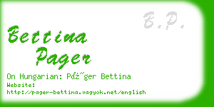 bettina pager business card